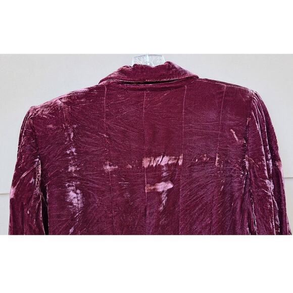 Y2K Persuits, ltd Velour Crashed Velvet Regency Purple Pink Blazer Jacket 6p S/M - Picture 8 of 10